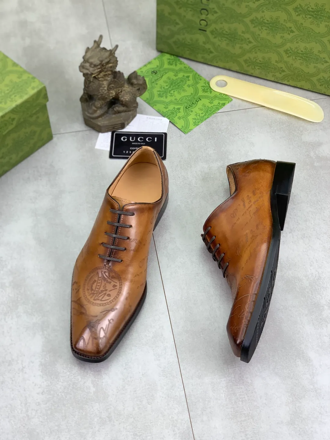 Men's Men's Shoes 💰P580 [New Style] 💰💎💎💎 [Gucci] GUCCI high-end men's formal business leather shoes, original order 1:1! Original imported high-end calfskin, original metal buckle, imported first-layer pigskin lining for feet, original high-end outsole, men's shoe size: 38-44